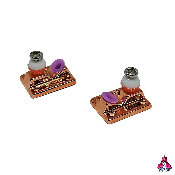 Baseplates marca *Leefai* Kingping Invertido cor Rose Gold (Eixo central invertido)(Bushings/ Pivot cups)