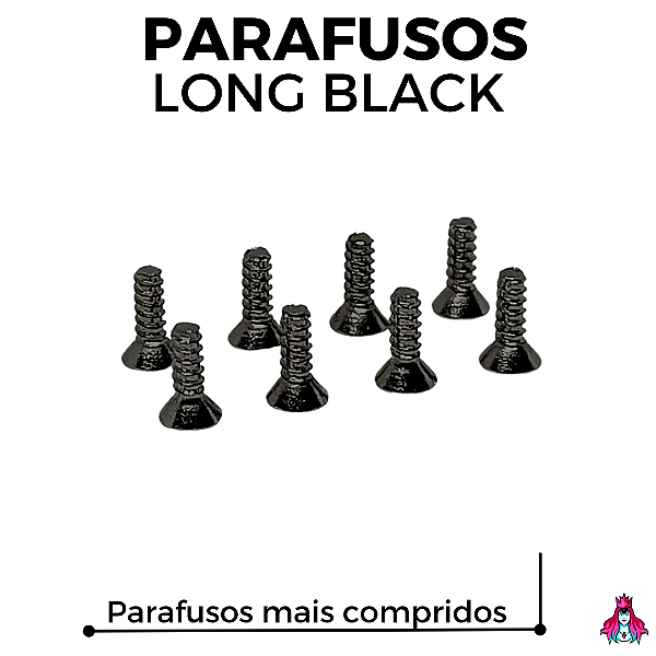 Kit Parafusos Custom versão Long cor Black (Mais compridos)