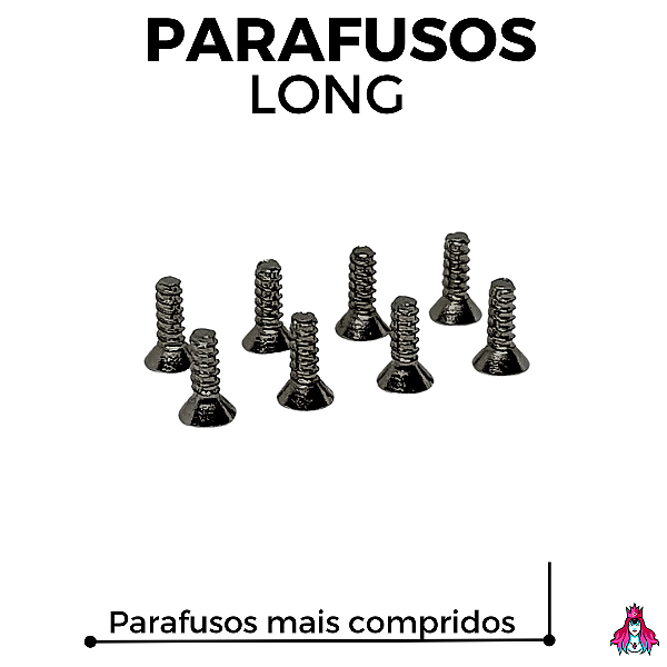 Kit Parafusos Custom versão Long cor Black (Mais compridos)
