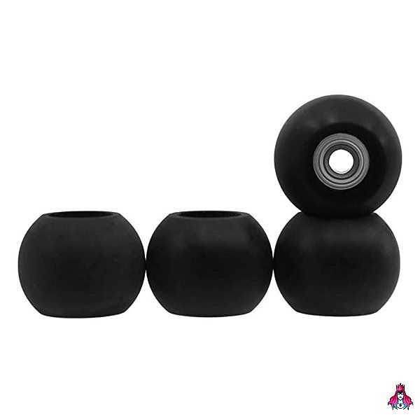 Rodas marca Custom modelo *CNC V2* Spherical Shape cor Black (7.5mm x 5mm)(Globe)(CNC)(POM)