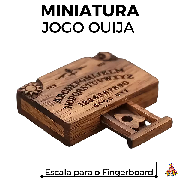 Miniatura Tabuleiro Ouija de Madeira com Gaveta