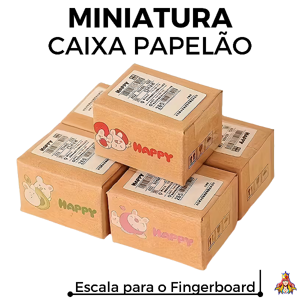 Miniatura Caixa de Papelão Happy