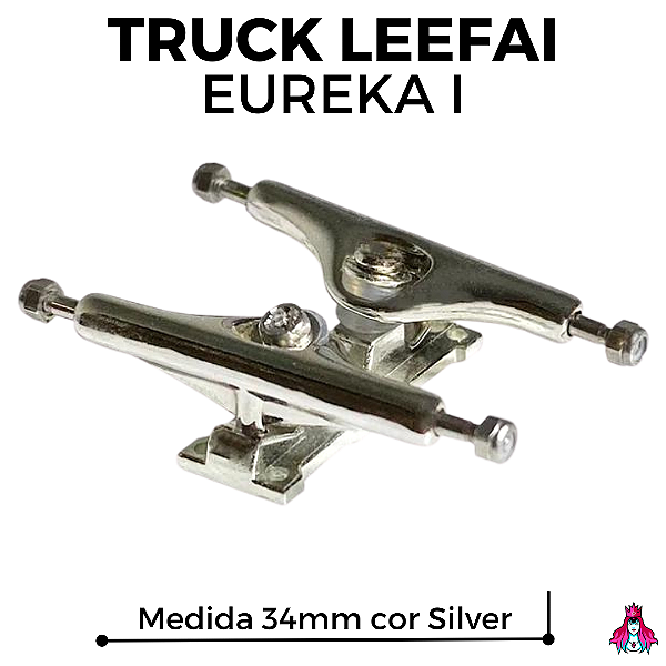 Par de Trucks Completos marca *Leefai* modelo Réplica dos trucks DT-Zero Eureka I / 34mm cor Silver