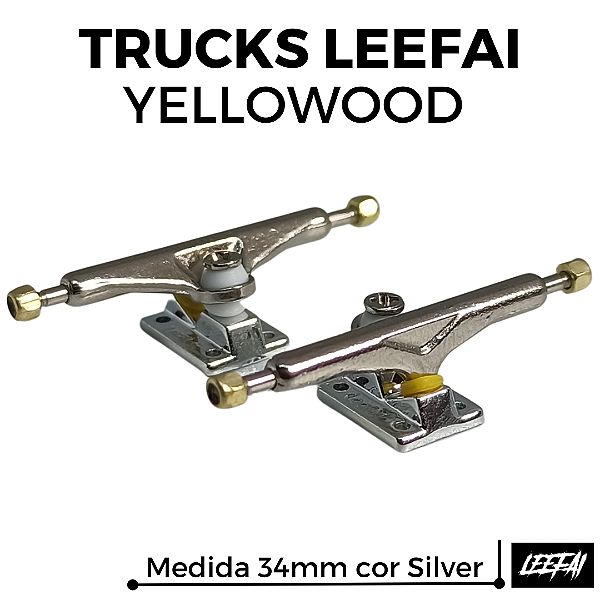 Trucks Leefai Yellowood Y Trucks 34mm cor Silver