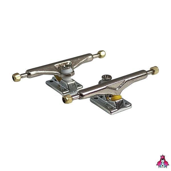 Par de Trucks Completos marca *Leefai* 34mm Silver Réplica dos Yellowood Trucks (Cópia YTrucks)(Importado)