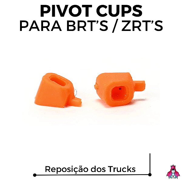 Kit de ''Pivot Cups'' (Chupetinhas) marca *Leefai* P/ Reposição dos Trucks BRT's / ZRT's (Black-River Trucks)(Feitos em Poliuretano)