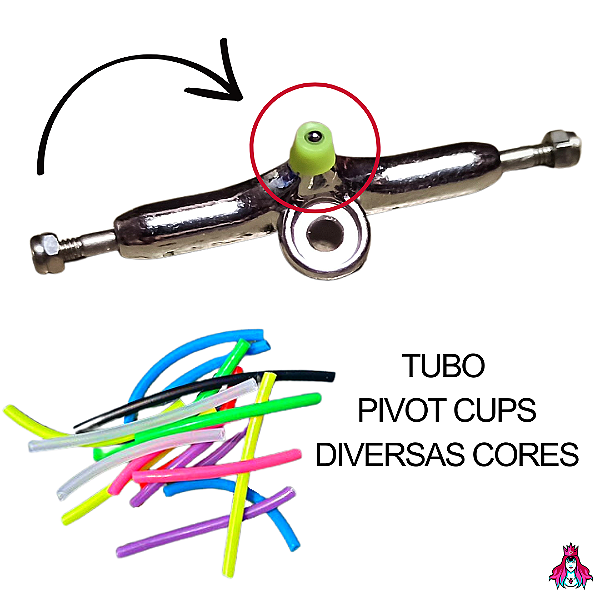 Tubo de *Pivot Cups* (Chupetinhas) marca *Custom* feitos em Poliuretano - PU (Tubo de 2cm) *DIVERSAS CORES*