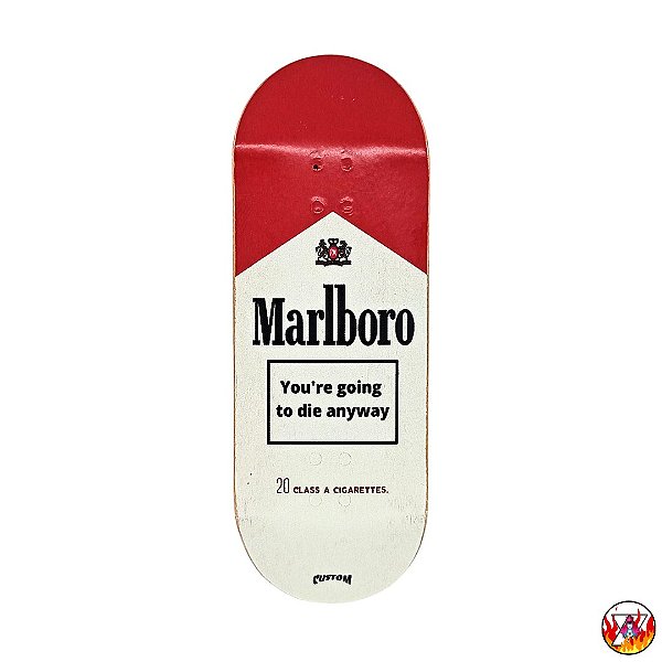 Deck Ultimate Series *Custom Collab Emerald* modelo ''Marlboro: You're Going To Die Anyway'' 34x96mm *Heat-Transfer* (100% Maple)