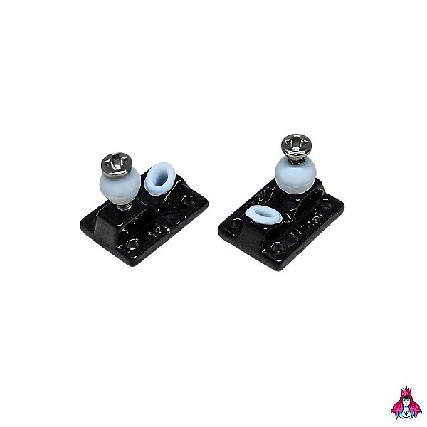 Baseplates marca *Leefai V2* Kingping Invertido cor Black (Eixo central invertido)(Bushings/ Pivot cups)