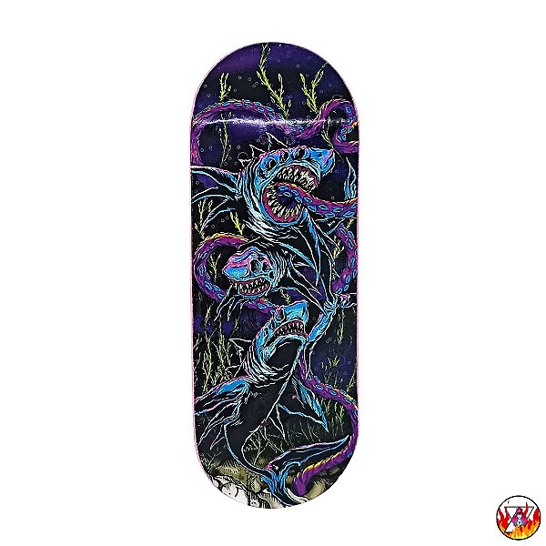 Deck Ultimate Series *Custom Collab Emerald* modelo  ''Sharks''  34x96mm *Heat-Transfer* (100% Maple)