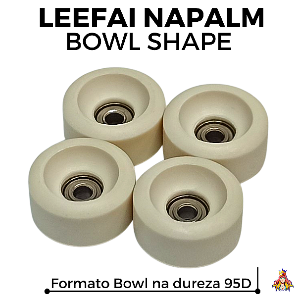 Kit de Rodas Leefai modelo "Napalm" 95D cor Caramel
