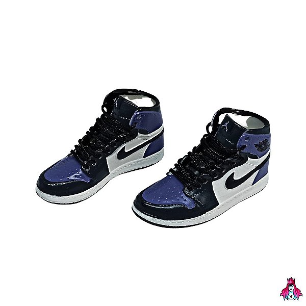 Mini Sneakers Nike Air Jordan Preto & Roxo