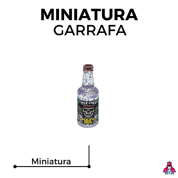 Miniatura Garrafa Bebida Traslúcida