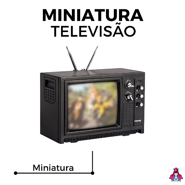 Miniatura TV Retro cor Preta