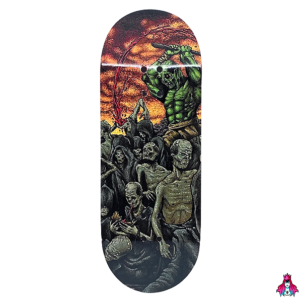 Deck marca Custom linha *Premium Series* medida 34x96mm modelo “Zombies 2“ + Tape Alien Stardust V2