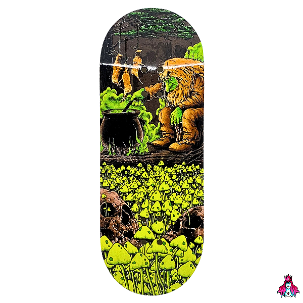 Deck marca Custom linha *Premium Series* medida 34x96mm modelo “Cave Troll“ + Tape Alien Stardust V2 (100% Maple)