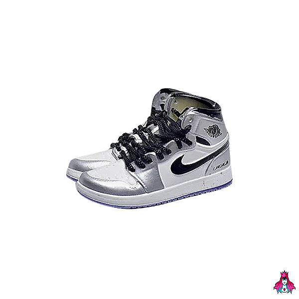 Mini Sneakers Nike Air Jordan Branco & Prata