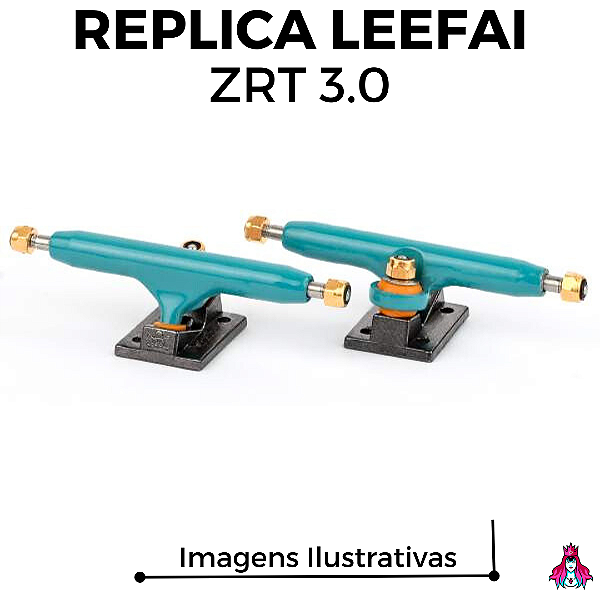 Par de Trucks Completos marca Leefai modelo ZRT 3.0 34mm cor ''Turquoise''