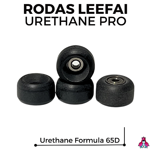 Rodas Leefai Urethane Pro Urethane Formula 65D (7.5x4.5mm) cor Black