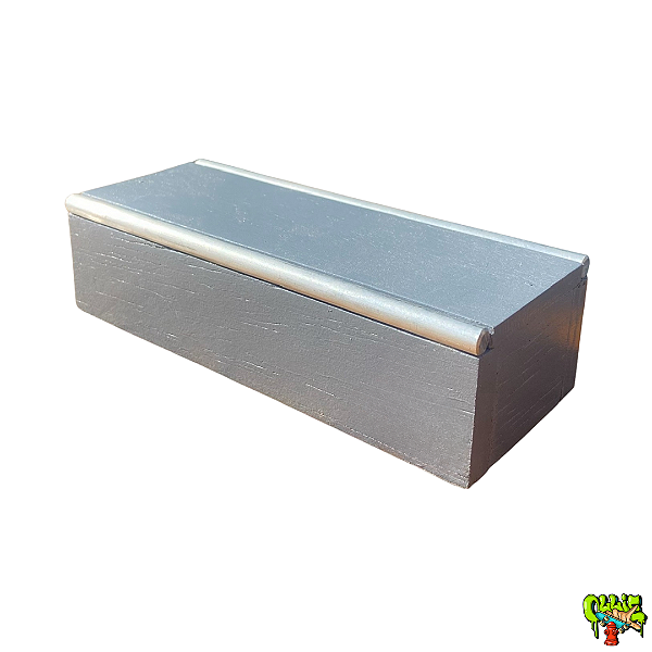 Obstáculo marca ''Ollie Ramps'' modelo ''Pocket GrindBox'' cor Cinza