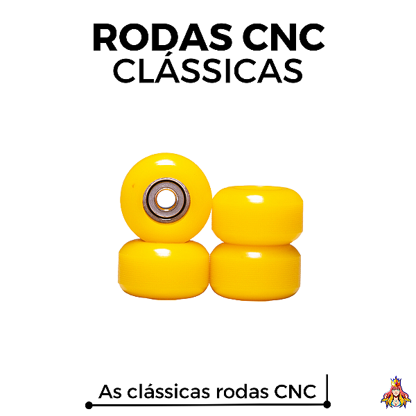 Rodas marca Custom modelo ''CNC'' na cor Amarela