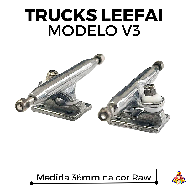 Trucks Leefai modelo 'V3' medida 36mm Raw (Nova Geração Leefai)