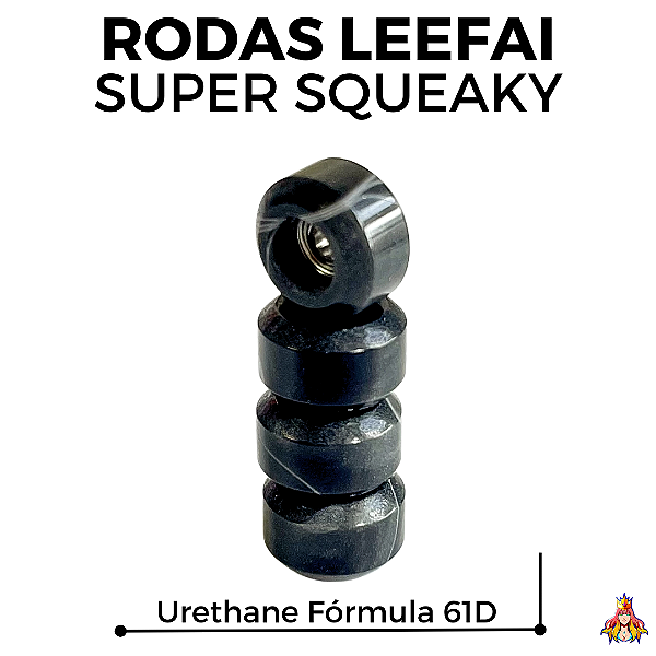 Rodas Leefai Super Squeaky Black Swirl Urethane Formula 61D