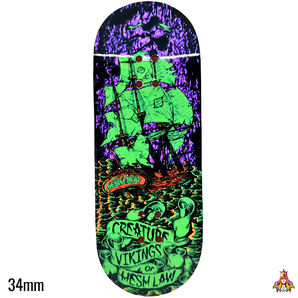 Deck Custom Premium 34mm - “Vikings Of The Mesh Law“ - com Tape Alien