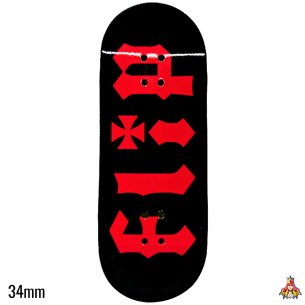 Deck Custom Premium 34mm - “Flip Black“ - com Tape Alien