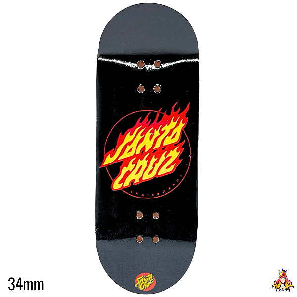 Deck Custom Premium 34mm - “Santa Cruz Fire“ - com Tape Alien