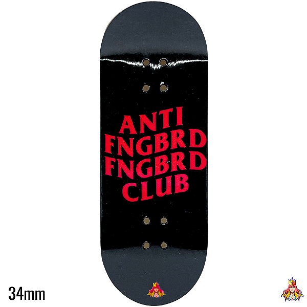 Deck Custom Premium 34mm - “Anti Fngbrd Fngbrd Club Red“ - com Tape Alien