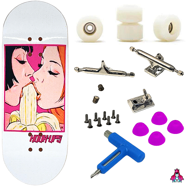 Fingerboard Premium Completo - Custom - 34mm - Hook Ups Banana