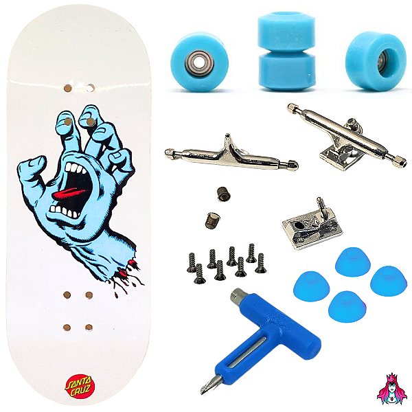 Fingerboard Premium Completo - Custom - 34mm - Santa Cruz Hand