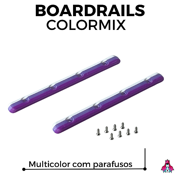 Kit de Boardrails Custom ColorMix Plastic com Parafusos cor PurpleHaze