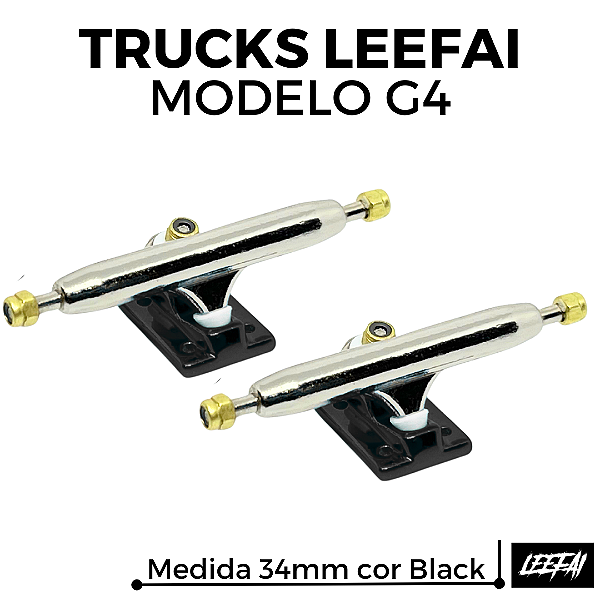 Trucks Leefai modelo G4 - 34mm - cor Silver & Black