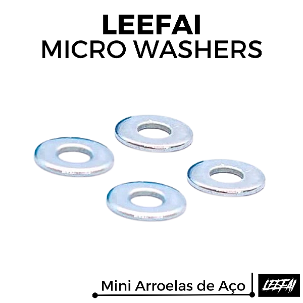 Kit de Micro Washers (Arroelas de Aço) Leefai Silver