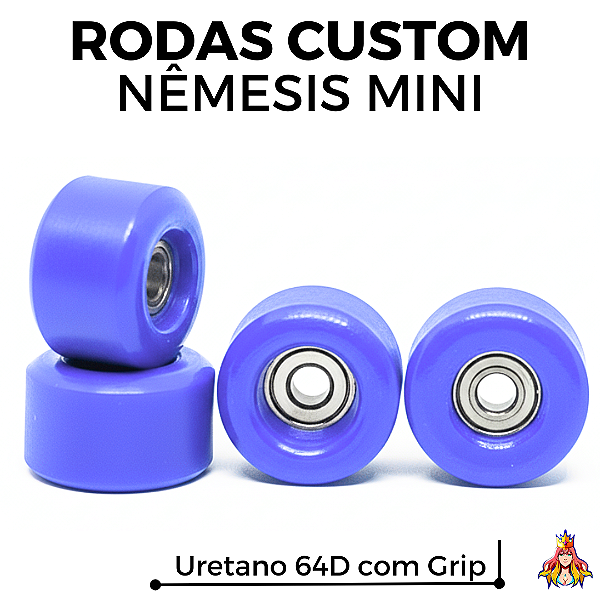 Rodas Custom Nêmesis "Mini'z" Soft Urethane 64D Blue