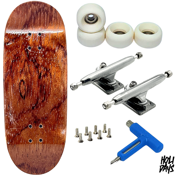 Fingerboard Premium Holidays Exotic 34mm - Trucks Leefai G4 - Rodas Urethane PRO 65D