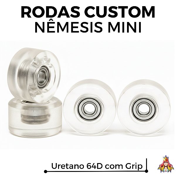 Rodas Custom Nêmesis "Miniz" Soft Urethane 64D - Transparent