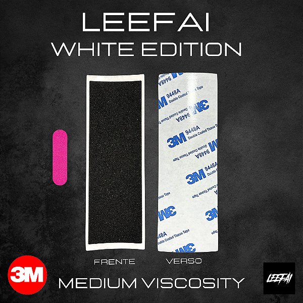 1x Tape Leefai "White Edition" - Adesivo Especial 3M - Média Viscosidade