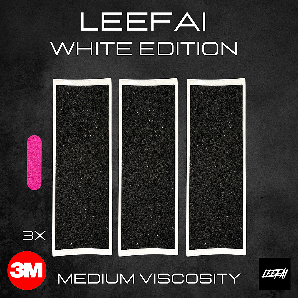 3x Tape Leefai "White Edition" - Adesivo Especial 3M - Média Viscosidade