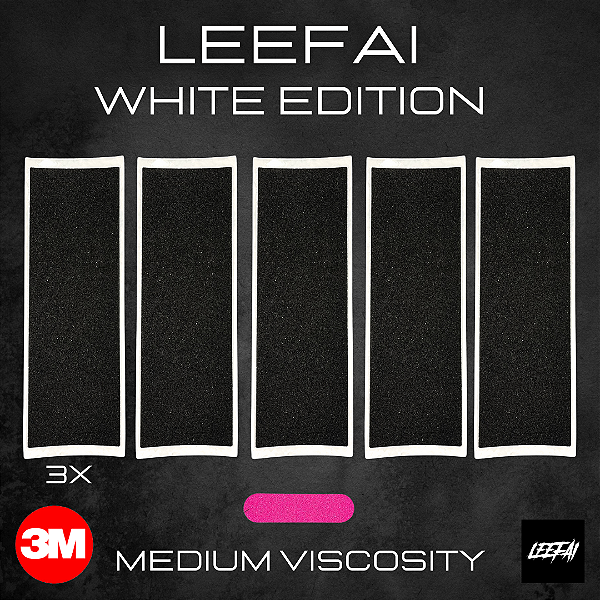 5x Tape Leefai "White Edition" - Adesivo Especial 3M - Média Viscosidade