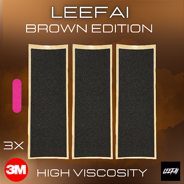 3x Tape Leefai "Brown Edition" - Adesivo Especial 3M - Alta Viscosidade
