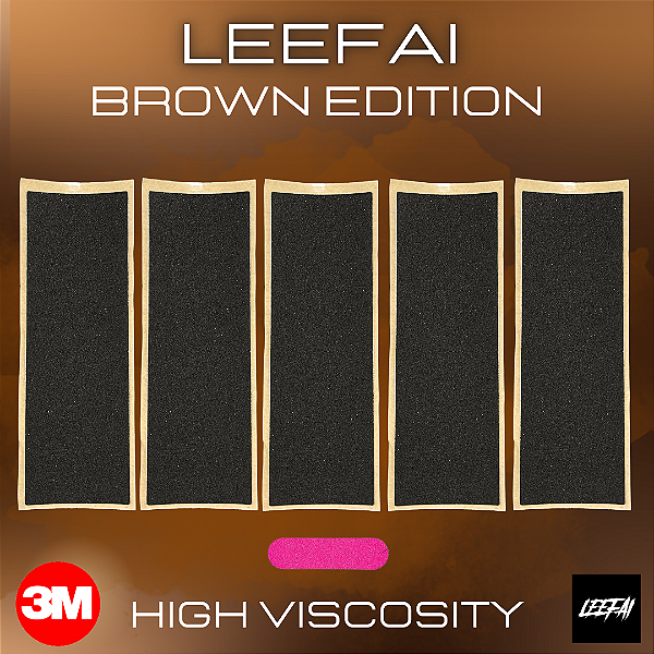 5x Tape Leefai "Brown Edition" - Adesivo Especial 3M - Alta Viscosidade