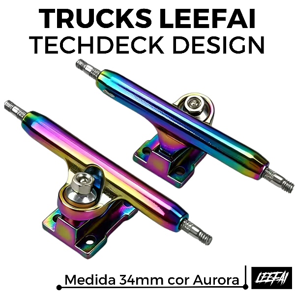 Trucks Leefai Tech Deck Design 34mm cor Aurora