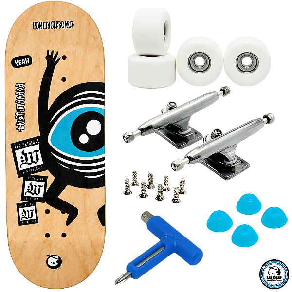 Fingerboard Premium WoW 34mm - Trucks G4 - Rodas Uretano 64D com Grip