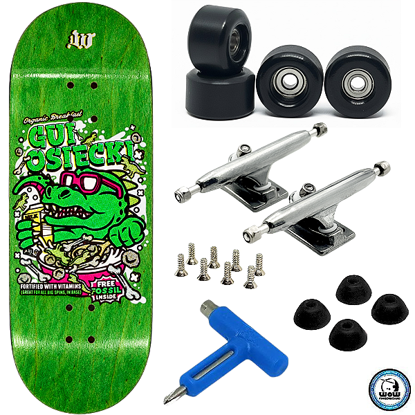 Fingerboard Premium WoW 34mm - Trucks G4 - Rodas Uretano 64D com Grip