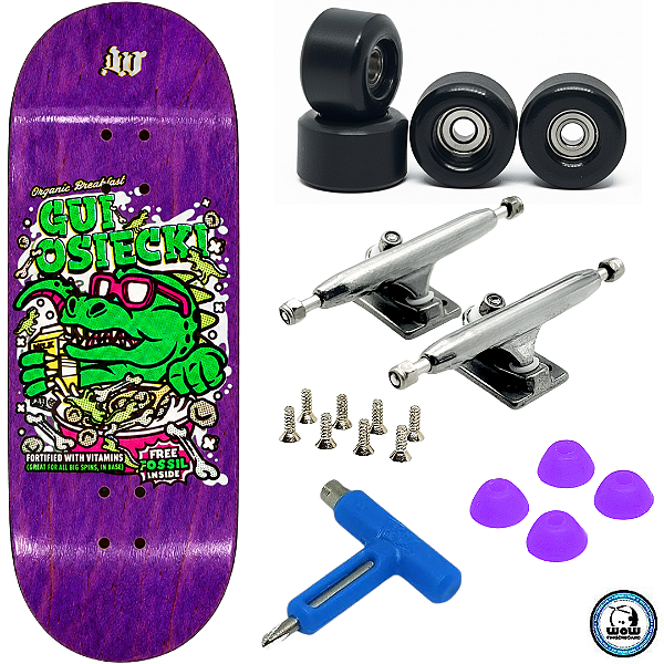 Fingerboard Premium WoW 34mm - Trucks G4 - Rodas Uretano 64D com Grip