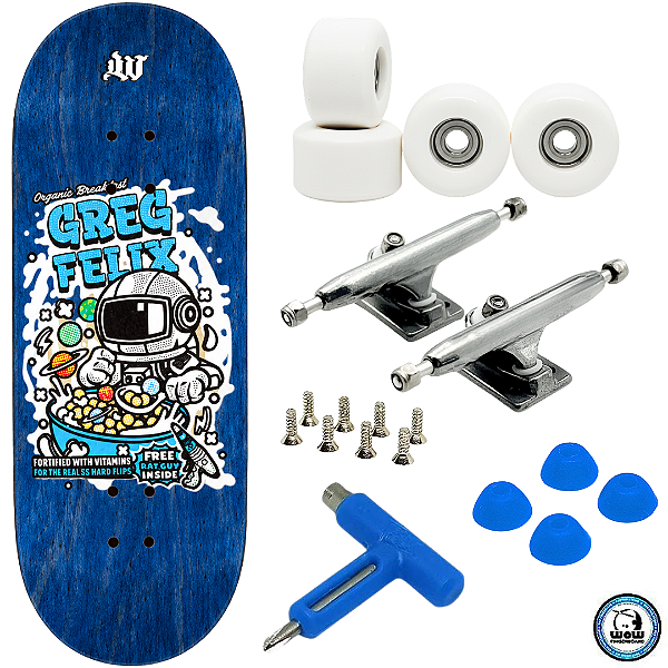 Fingerboard Premium WoW 34mm - Trucks G4 - Rodas Uretano 64D com Grip