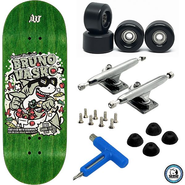 Fingerboard Premium WoW 34mm - Trucks G4 - Rodas Uretano 64D com Grip